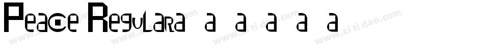 Peace Regular字体转换